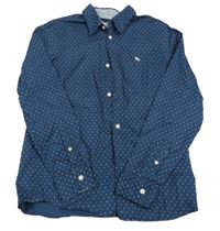 Tmavomodrá košeľa s bodkami H&M