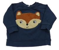 Tmavomodrá mikina s líškou H&M