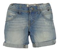 Světlemodré šisované riflové kraťasy Ravagio 