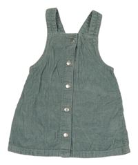 Zelenošedé manšestrové propínací šaty F&F