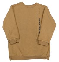 Béžová mikina s nápisom Matalan