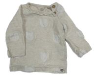 Béžová melírovaná mikina s medvídky F&F