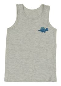 Sivé melírované tielko s dinosaurom C&A