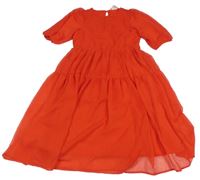 Červené šifonové šaty H&M