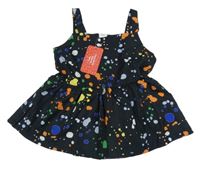 Nové - Černá halenková tunika se vzorem Pat Pat