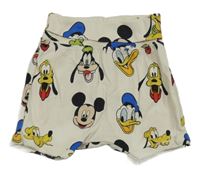 Béžové bavlněné kraťasy s Mickeym H&M