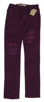 Nové - Purpurové skinny rifle s prošoupáním Levi´s 