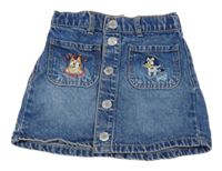 Modrá rifľová prepínaci sukňa s Bluey H&M