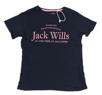 Tmavomodré tričko s logem Jack Wills