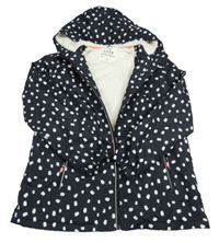 Čierno-biela vzorovaná šušťáková pod/zimní bunda s kapucňou zn. George