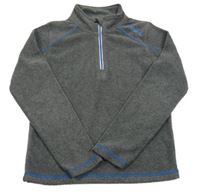 Tmavosivá melírovaná fleecová funkčná mikina s nápisom crivit