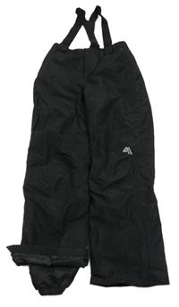 Černé šusťákové funkční zimní oteplovačky s kšandami crivit