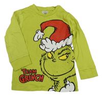 Limetkové vánoční triko s Grinchem