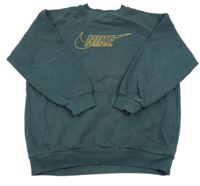 Šalvějovošedá oversize dlouhá mikina s logem Nike