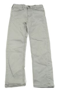 Světlešedé slim fit teplákové rifle H&M