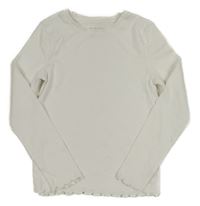 Bílé žebrované triko PRIMARK