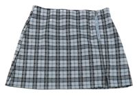 Světlemodro-černá kostkovaná sukně C&A