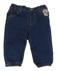 Tmavomodré cuff teplákové s pejskem Du PareiL