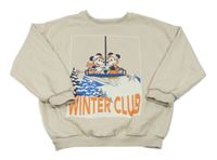 Svetlobéžová oversize mikina s Mickey a Minnie Generation