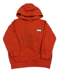 Červená oversize mikina s pavoukem - Spider-man a kapucňou MARVEL