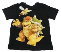 Čierne tričko s dinosaury - Mario H&M