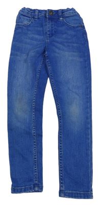 Modré skinny teplákové rifle Denim Co.