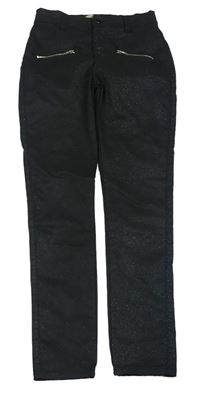 Černé třpytivé skinny rifle Denim Co.