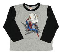 Šedo-černé triko se Spidermanem Marvel