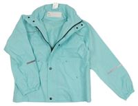 Svetlomodrá šušťáková jarná bunda s ukrývací kapucňou zn. Alive