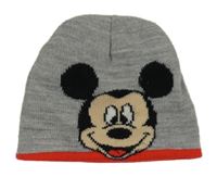 Šedá melírovaná čepice s Mickeym Disney