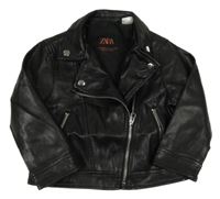 Černý koženkový podšitý křivák Zara