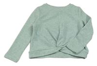 Zelená pruhovaná mikina s uzlom Topolino