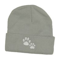 Svetlosivá čapica s tlapkami