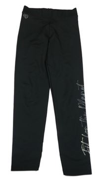 Čierne športové legíny s nápisom C&A