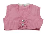 Ružové svetrové prepínaci bolerko s volánikmi