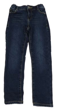 Tmavomodré skinny rifle Okaidi