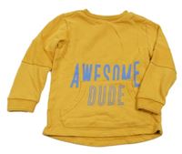 Okrová mikina s nápisom George