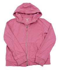 Tmavoružová prepínaci mikina s kapucňou F&F