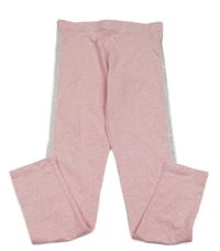 Ružové melírované legíny s trblietavým pruhom F&F