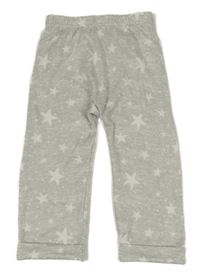 Svetlosivé úpletové tepláky s hviezdami