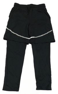 Černé sportovní kraťasy s všitými legínami Tex