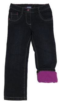 Nové - Tmavomodré zateplené straight rifle Lupilu