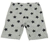 Sivé melírované elastické kraťasy s hviezdami Kiki&Koko