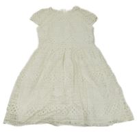 Smetanové krajkové šaty F&F