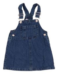 Modré rifľové na traké šaty