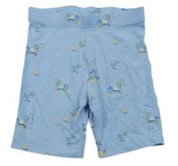 Svetlomodré elastické kraťasy s palmami a loďkami George
