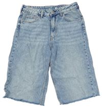 Svetlomodré rifľové loose kraťasy H&M