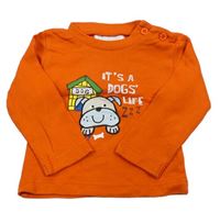 Oranžové tričko so psem Early Days