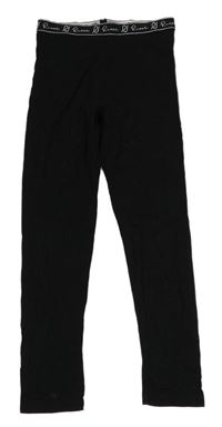 Černé legíny s nápisem v pase River Island