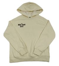 Smotanová mikina s nápismi a kapucňou zn. New Look